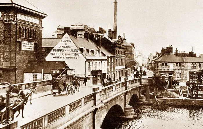 Framed Print : Northampton South Bridge early 1900s Framed Print : Northampton South Bridge early 1900s