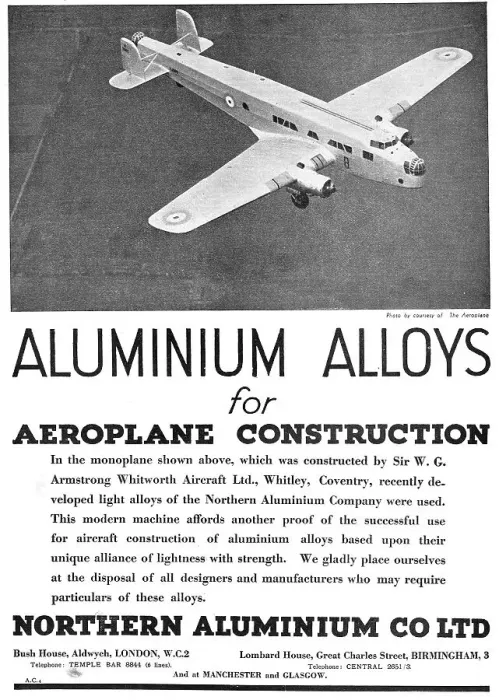 Framed Print : Northern Aluminium Alloys For Aeroplane Construction Framed Print : Northern Aluminium Alloys For Aeroplane Construction