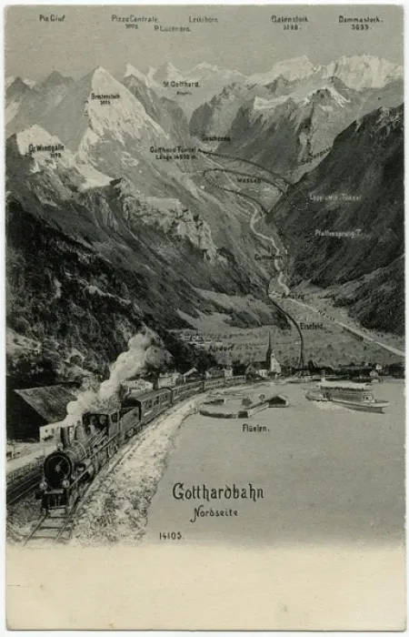 Framed Print : The Northern end of the Gotthard Railway Framed Print : The Northern end of the Gotthard Railway
