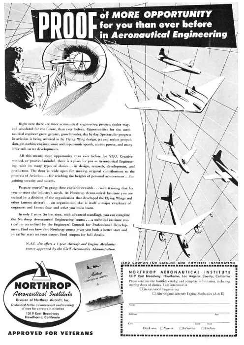 Framed Print : Northrop Aeronautical Institute Framed Print : Northrop Aeronautical Institute