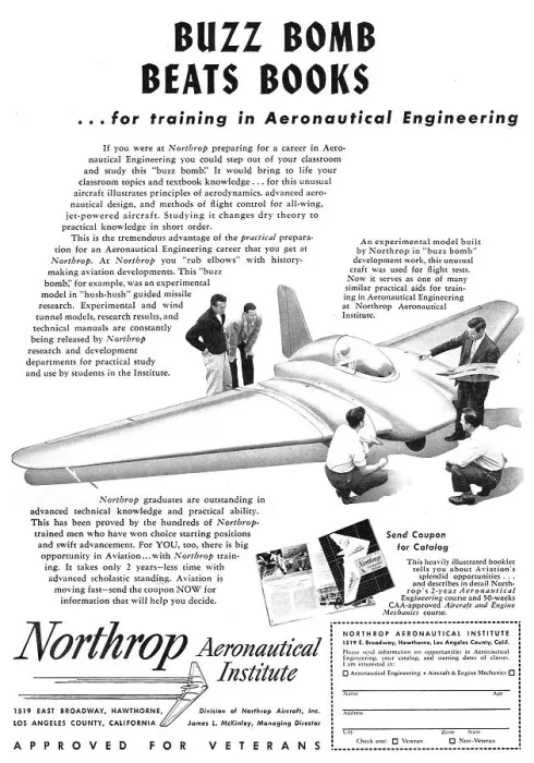 Framed Print : Northrop Aeronautical Institute