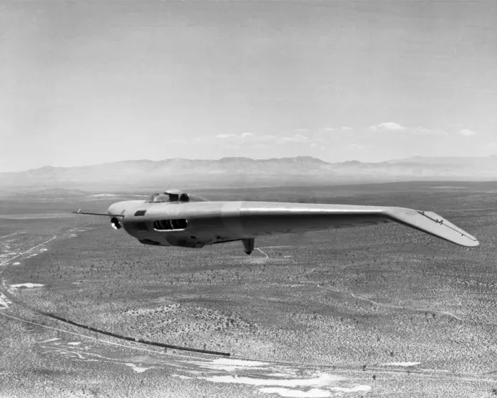 Framed Print : Northrop N1M with Canted Wingtips Experimental Flying-Wi? Framed Print : Northrop N1M with Canted Wingtips Experimental Flying-Wi?