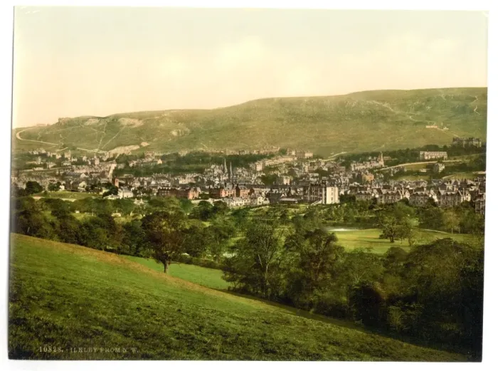 Framed Print : From northwest, Ilkley, England Framed Print : From northwest, Ilkley, England