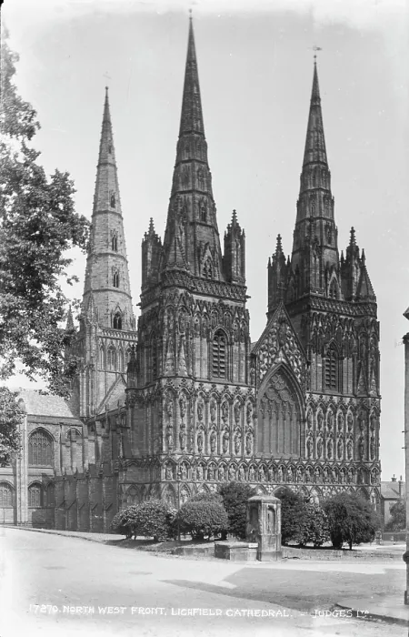 Framed Print : Northwest Front of Lichfield Cathedral Framed Print : Northwest Front of Lichfield Cathedral