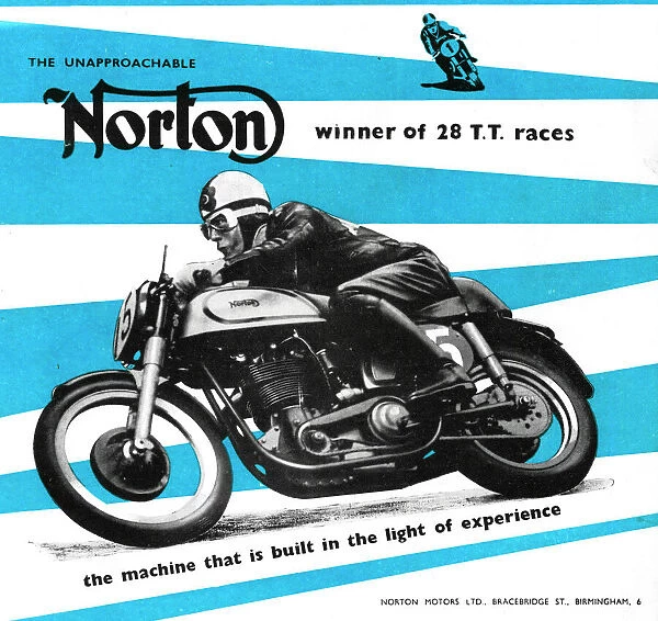 Norton Motorcycle Racer Photo Print 8 x 10"
