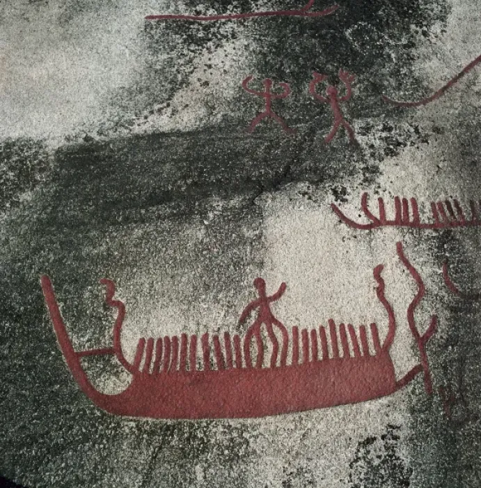 Framed Print : NORWAY. Begby. Boats (1000 BC). Bronze Age. Petroglyph Framed Print : NORWAY. Begby. Boats (1000 BC). Bronze Age. Petroglyph