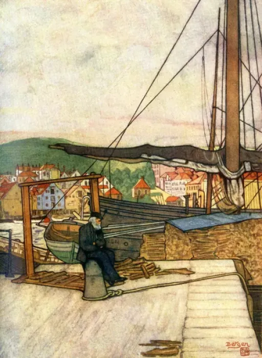 Framed Print : Norway / Bergen Fisherman Framed Print : Norway / Bergen Fisherman