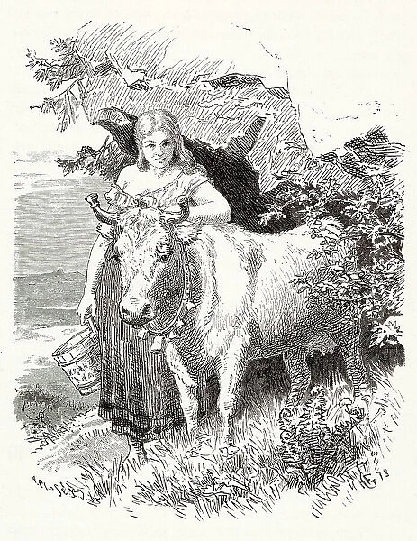 A Norwegian huldre who seems to be an innocent milkmaid, but who is in reality a deceiving witch who can lead the unwary countryman into all kinds of trouble. Date: 1879