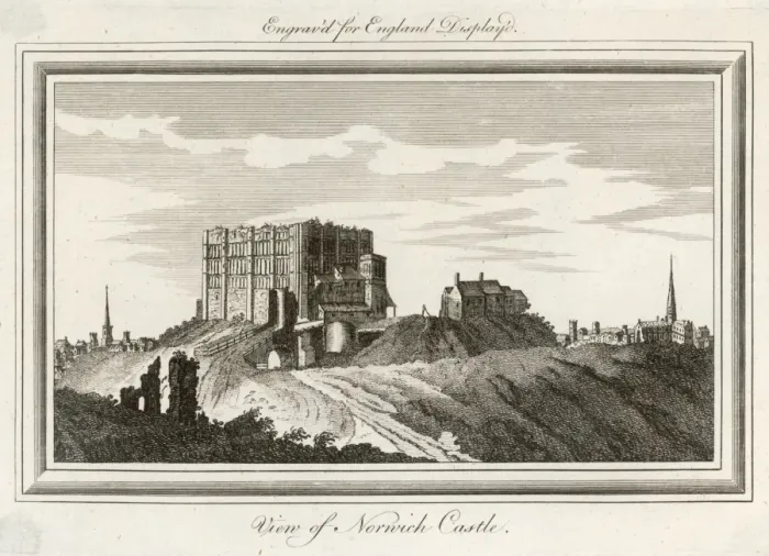 Framed Print : Norwich Castle 1750 Framed Print : Norwich Castle 1750
