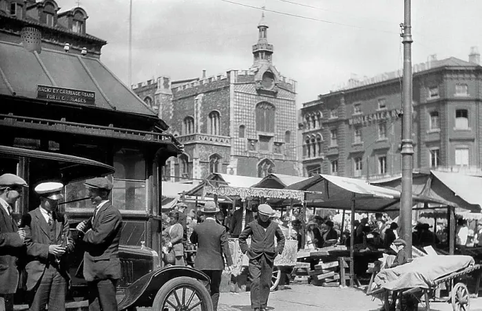 Framed Print : Norwich Market probably 1930s Framed Print : Norwich Market probably 1930s