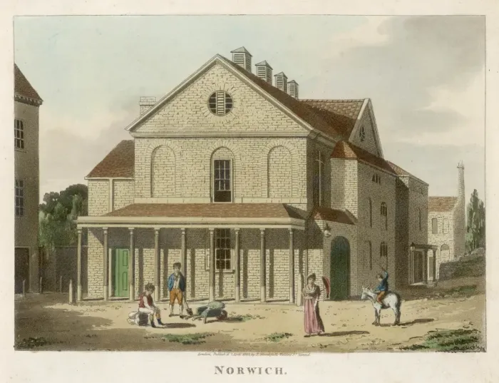 Framed Print : Norwich Theatre 1805 Framed Print : Norwich Theatre 1805