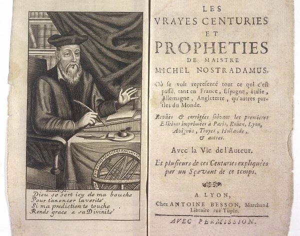Nostradamus Book. MICHEL DE NOSTREDAME French doctor & prophet