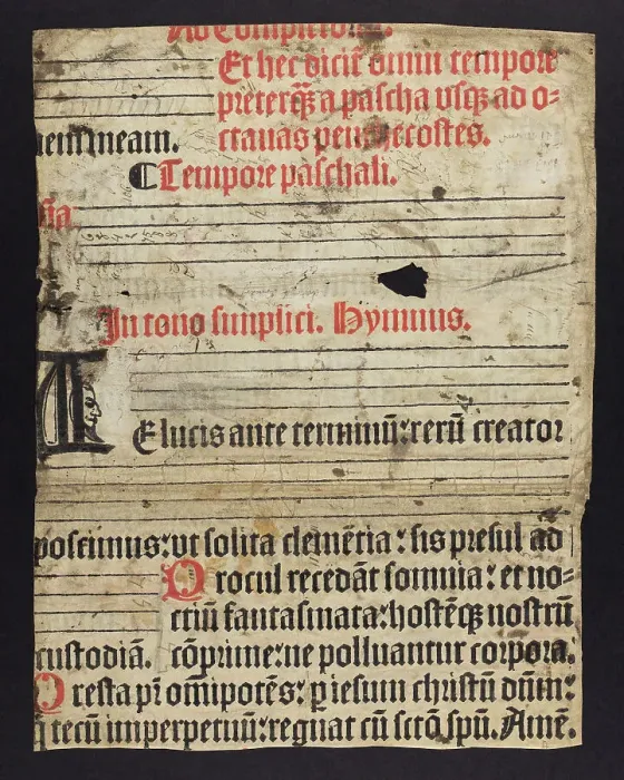 Framed Print : Noted Breviary (Incunable Fragment) Framed Print : Noted Breviary (Incunable Fragment)