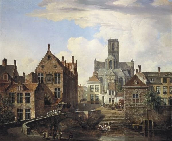 NOTER, Pieter Frans de (1779-1842). View of Sint-Baafs