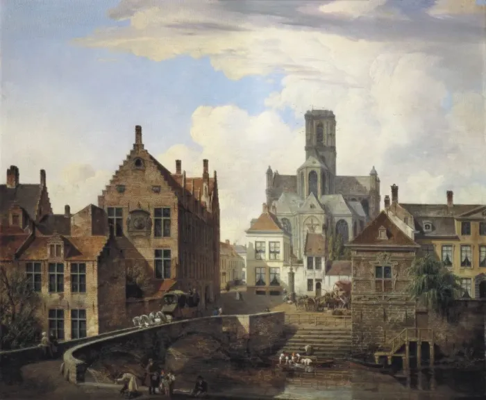 Framed Print : NOTER, Pieter Frans de (1779-1842). View of Sint-Baafs Framed Print : NOTER, Pieter Frans de (1779-1842). View of Sint-Baafs