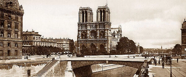 Notre Dame Cathedral, Paris, France, early 1900s