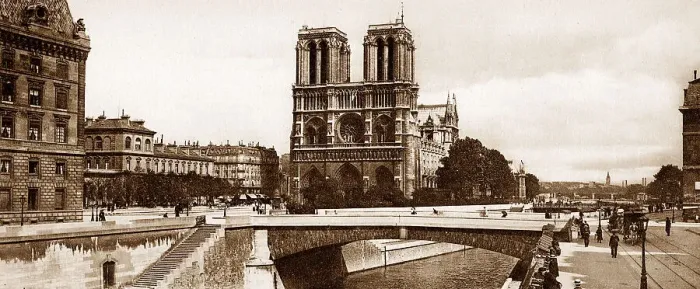 Framed Print : Notre Dame Cathedral, Paris, France, early 1900s Framed Print : Notre Dame Cathedral, Paris, France, early 1900s