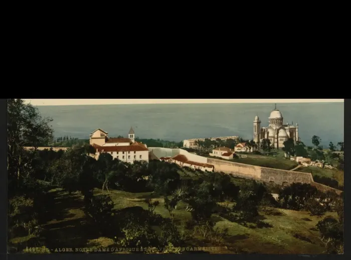 Framed Print : Notre Dame d Afrique and Carmelite convent, Algiers, Algeri Framed Print : Notre Dame d Afrique and Carmelite convent, Algiers, Algeri