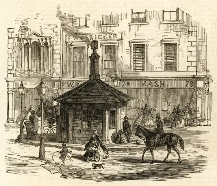 Framed Print : Notting Hill Toll Gate, London, c. 1864 Framed Print : Notting Hill Toll Gate, London, c. 1864