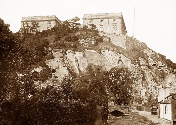 Framed Print : Nottingham Castle Victorian period Framed Print : Nottingham Castle Victorian period