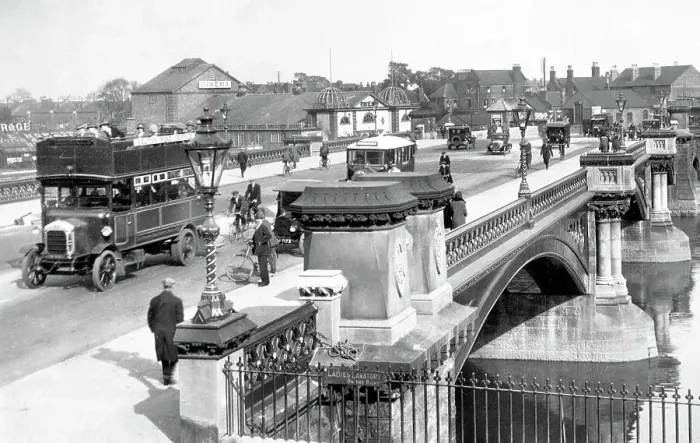 Framed Print : Nottingham Trent Bridge probably 1920s Framed Print : Nottingham Trent Bridge probably 1920s