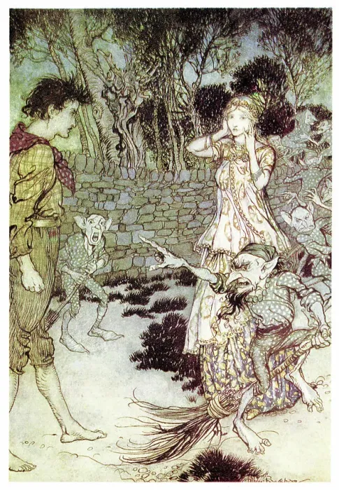 Framed Print : Now, Guleech, by Arthur Rackham