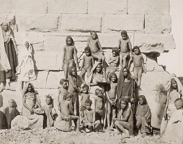Nubian children, Dakieh, Egypt, probably Dakhla