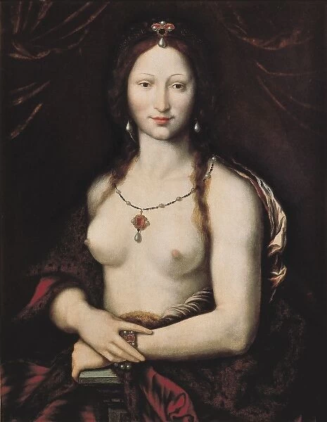 Nude Monna Vanna. 16th c. Fontainebleaus school