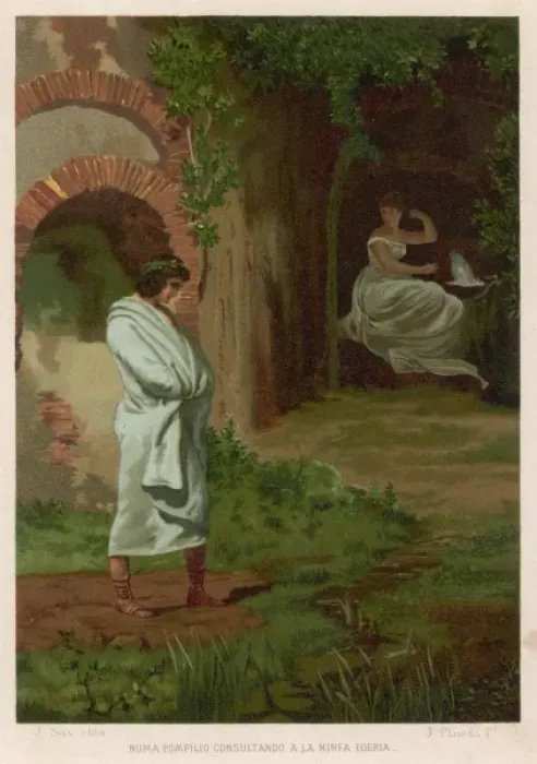 Framed Print : Numa and Egeria Framed Print : Numa and Egeria