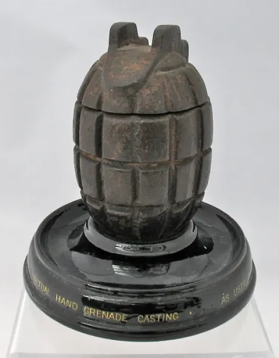Framed Print : Number 23 Mills hand grenade made as an ink stand Framed Print : Number 23 Mills hand grenade made as an ink stand