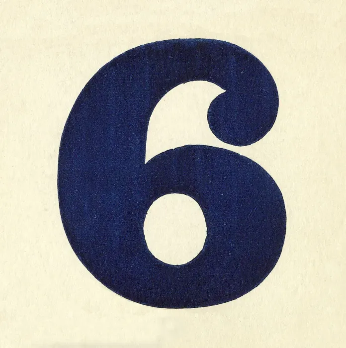 Framed Print : Number 6. The number 6 - extracted from a point of sale card Framed Print : Number 6. The number 6 - extracted from a point of sale card