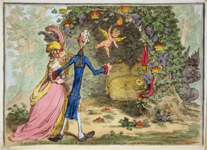 Framed Print : The nuptial-bower; - with the evil-one, peeping at the charm Framed Print : The nuptial-bower; - with the evil-one, peeping at the charm