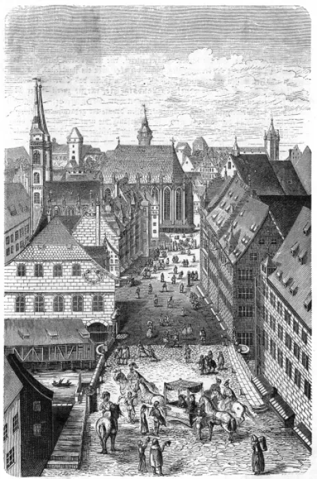 Framed Print : Nuremberg / Street 15C Framed Print : Nuremberg / Street 15C