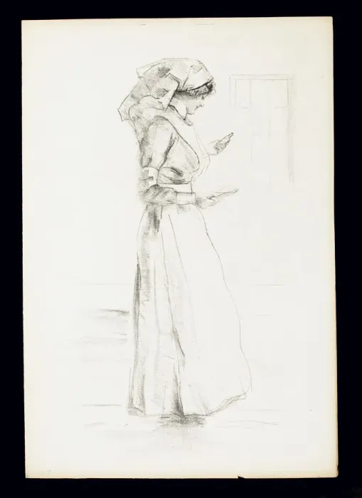 Framed Print : Nurse, by Albert de Belleroche, WW1 Framed Print : Nurse, by Albert de Belleroche, WW1