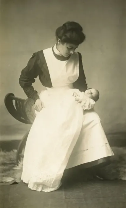 Framed Print : Nurse with baby Framed Print : Nurse with baby