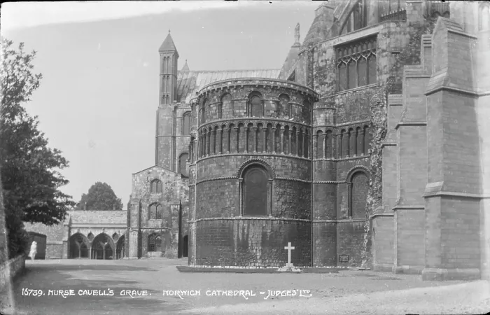 Framed Print : Nurse Cavell's Grave at Norwich Cathedral Framed Print : Nurse Cavell's Grave at Norwich Cathedral