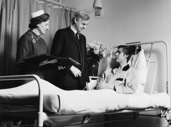 Framed Print : Nurse, doctor and patient at the Medical Centre, Hendon Framed Print : Nurse, doctor and patient at the Medical Centre, Hendon