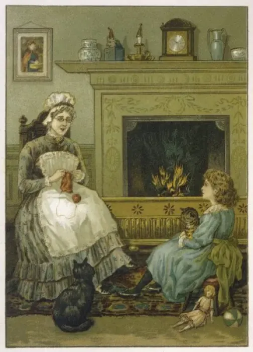 Framed Print : Nurse, Girl, Cats Framed Print : Nurse, Girl, Cats
