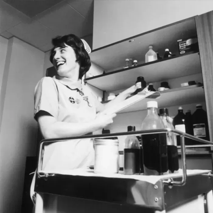 Framed Print : Nurse at the Medical Centre, Hendon Framed Print : Nurse at the Medical Centre, Hendon