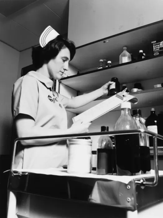 Framed Print : Nurse at the Medical Centre, Hendon Framed Print : Nurse at the Medical Centre, Hendon