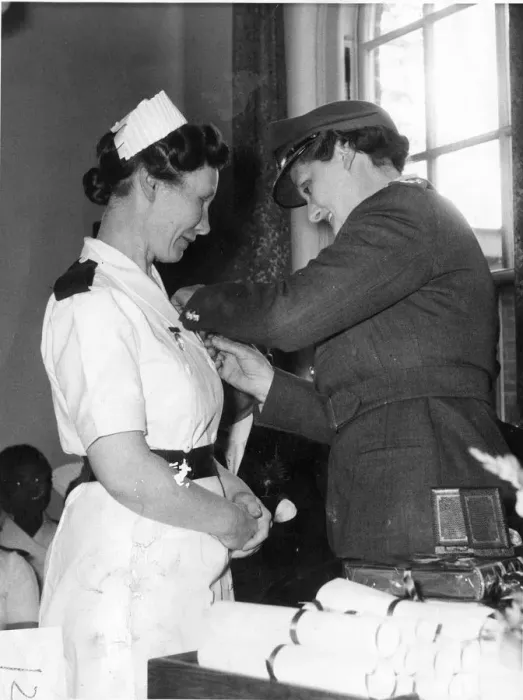 Framed Print : Nurse receiving an award Framed Print : Nurse receiving an award