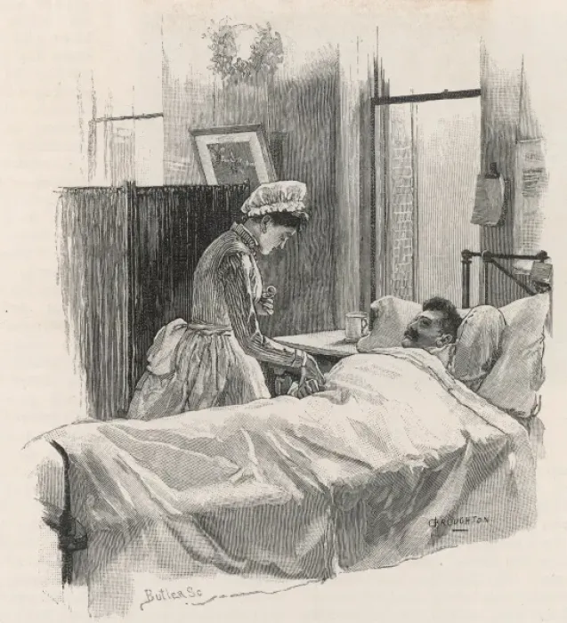 Framed Print : Nurse Takes Pulse Framed Print : Nurse Takes Pulse