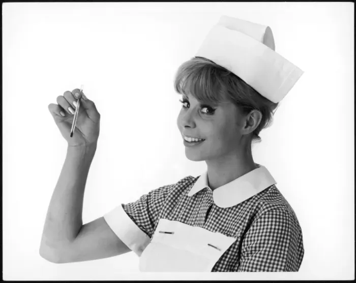 Framed Print : Nurse & Thermometer Framed Print : Nurse & Thermometer
