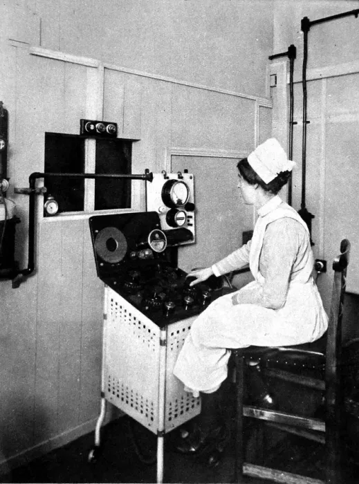 Framed Print : Nurse in the x-ray department Framed Print : Nurse in the x-ray department