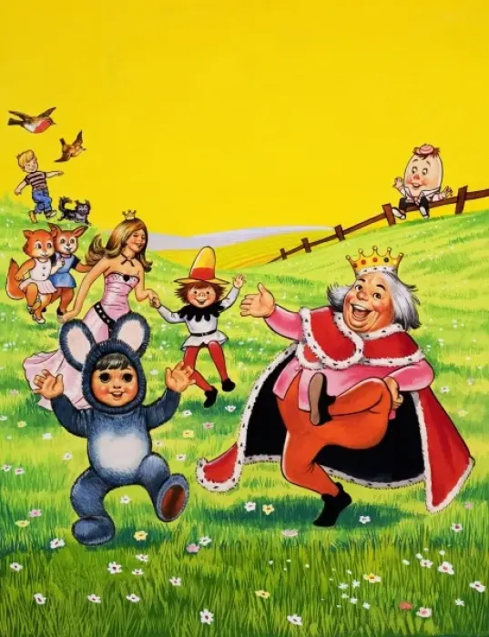 Framed Print : Nursery characters dancing Framed Print : Nursery characters dancing
