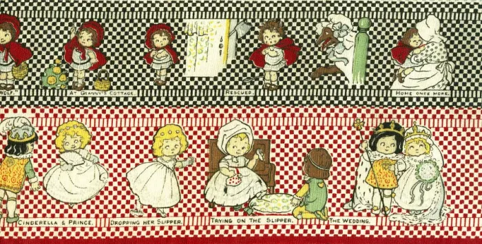 Framed Print : Nursery Fabric Frieze Framed Print : Nursery Fabric Frieze