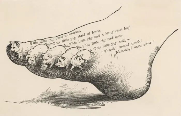 Framed Print : Nursery rhyme, This Little Pig Framed Print : Nursery rhyme, This Little Pig