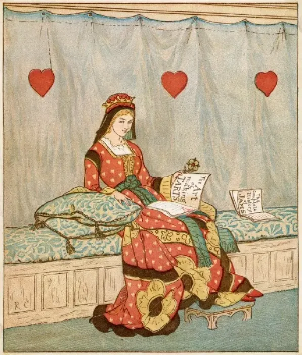 Framed Print : Nursery, rhyme, The Queen of Hearts, Caldecott, 1 of 8 Framed Print : Nursery, rhyme, The Queen of Hearts, Caldecott, 1 of 8