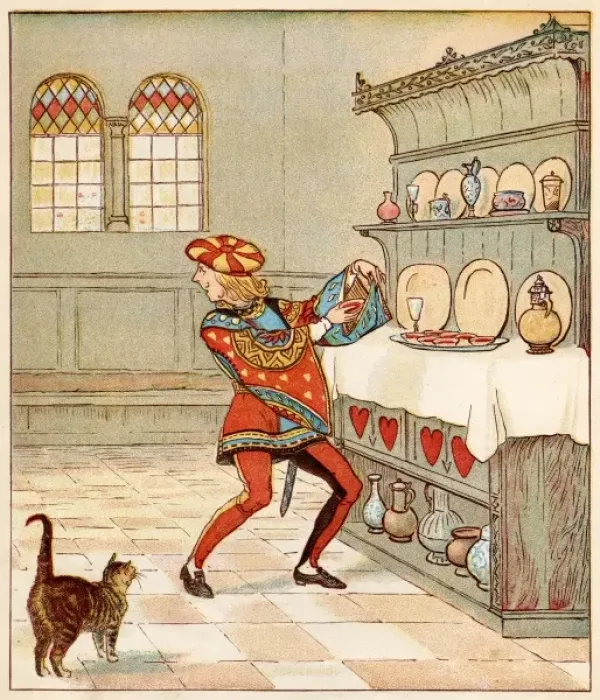 Framed Print : Nursery, rhyme, The Queen of Hearts, Caldecott, 3 of 8