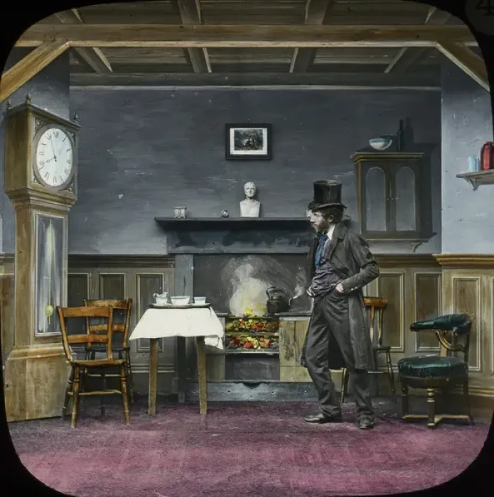 Framed Print : Nursery Rhymes - (He entered the house) Entering the house Framed Print : Nursery Rhymes - (He entered the house) Entering the house